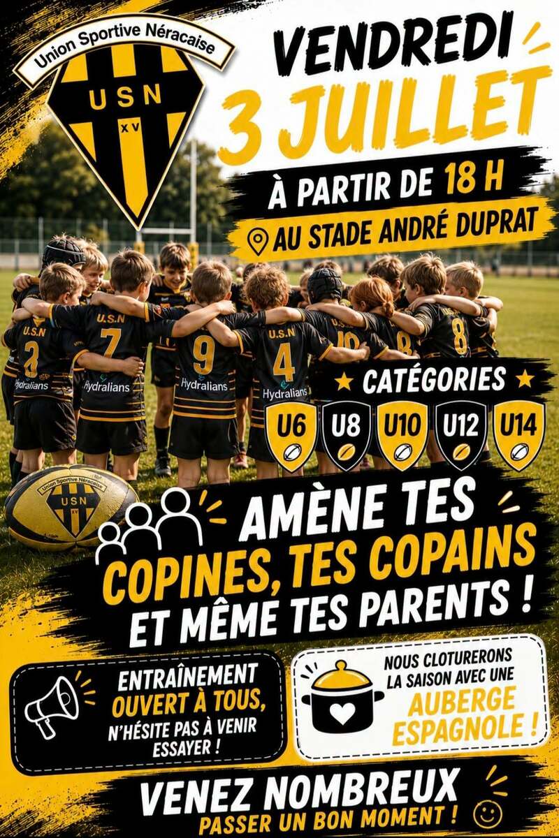 DERNIER ENTRAINEMENTS DE L'ECOLE DE RUGBY
