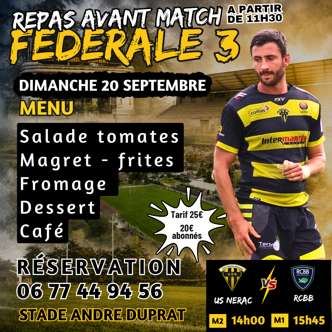 REPAS AVANT MATCH - USN vs RCBB