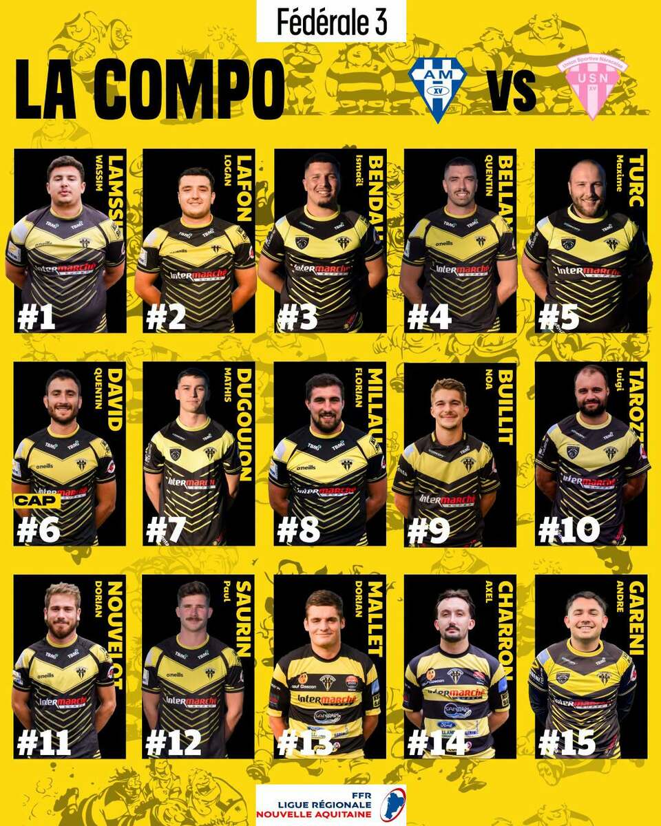 COMPOSITIONS DE L'EQUIPE SENIORS M1