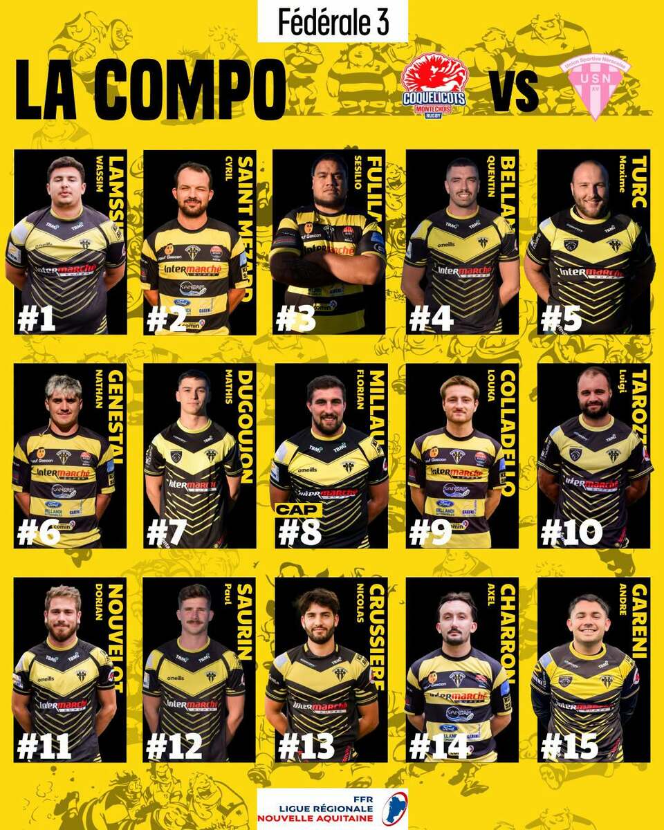 COMPOSITIONS DE L'EQUIPE SENIORS M1