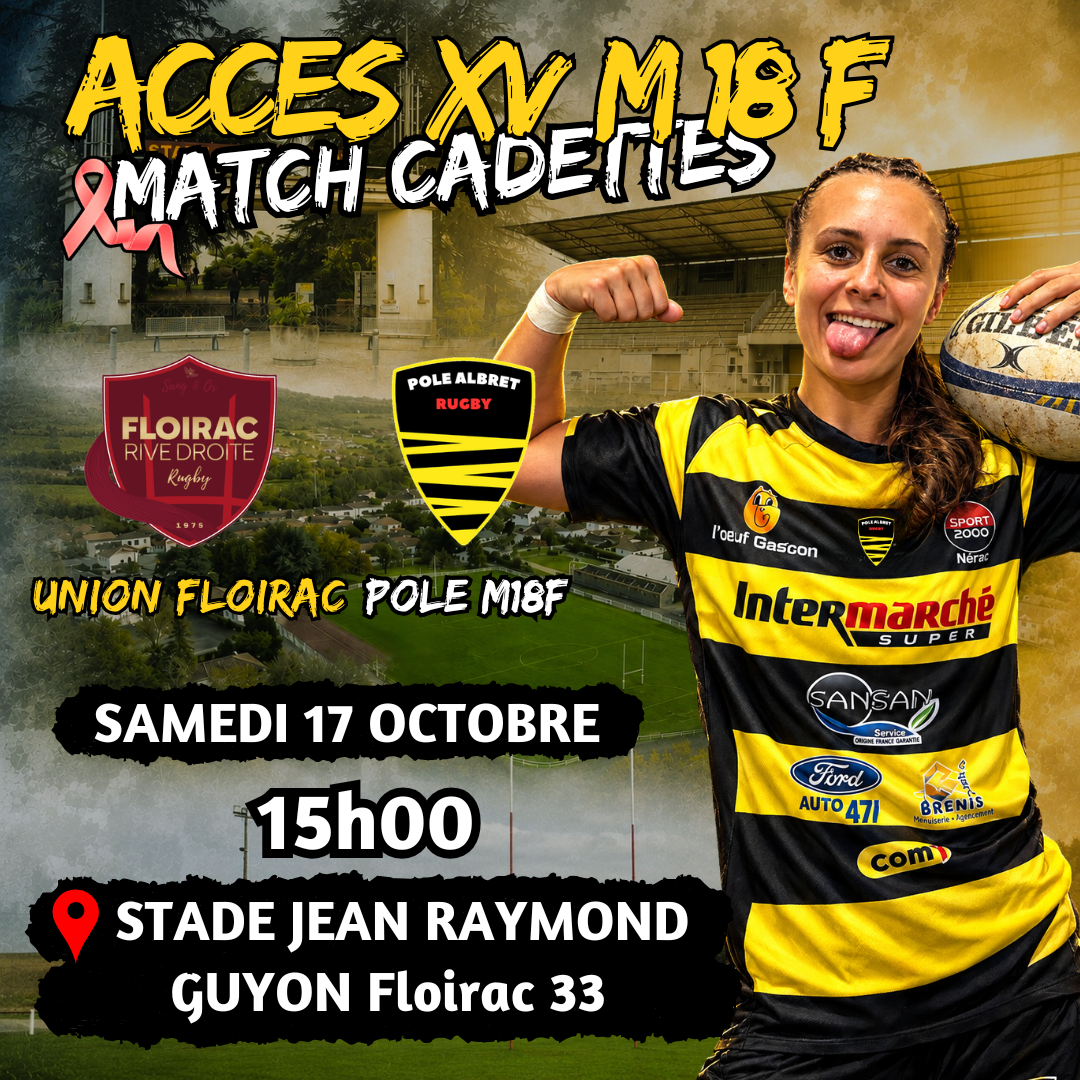 MATCH ACCES XV CADETTES M18F
