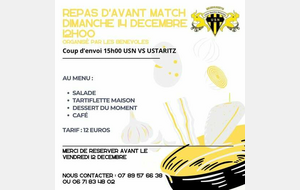 REPAS AVANT MATCH MUSHUNETS