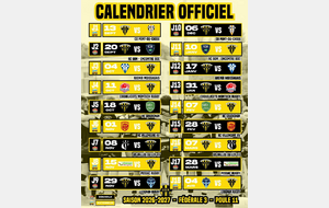 CALENDRIER OFFICIEL DE L'US NERAC