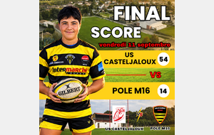 RESULTATS DU POLE ALBRET CADETS