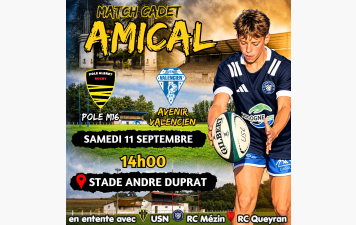 MATCH AMICAL CADET