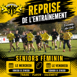 ENTRAÎNEMENTS DES SENIORS FÉMININES
