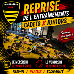 ENTRAINEMENTS DES CADETS JUNIORS